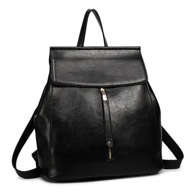 (Black 6833) Faux Leather Women's Fashion Backpack