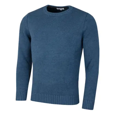 (L, Denim Marl) Calvin Klein Mens Knit Crew Neck Cotton CK Golf Sweater