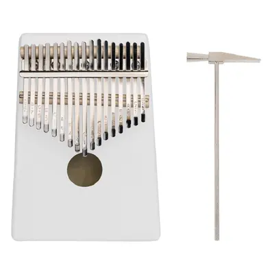 (White) Keys C-Tune Thumb Piano Kalimba Portable Solid Wood Finger