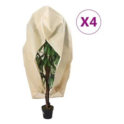 (beige, 3.14 x 2.5 m/ pcs) vidaXL Plant Fleece Covers with Zip Outdoor Garden Frost Protection g