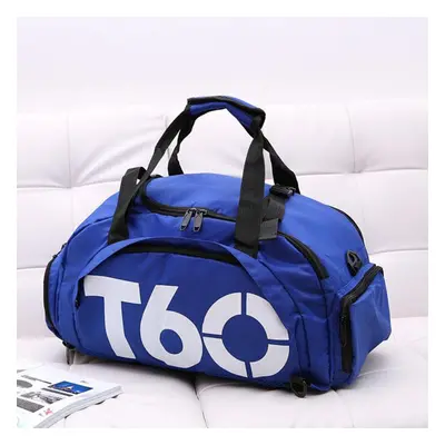 (Blue) 17L Sports Gym Backpack Fitness Outdoor Camping Travel Shoulder Bag Handbag Shoe Bag