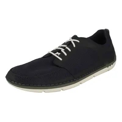 (UK 9, Navy (Blue)) Mens Clarks Casual Lace Up Trainers Step Maro Sol - G Fit