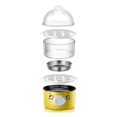 Egg Bolier 360W Double Layers Egg Steamer Automatic Egg Custard Machine Household Breakfast