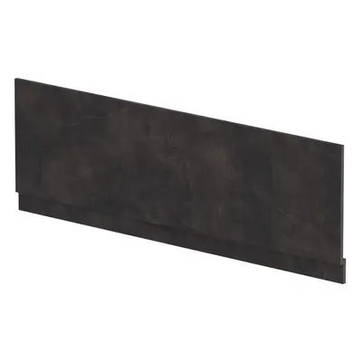 1700mm Edge/Power Straight Front Bath Panel & Plinth - Textured Matt Metallic Slate