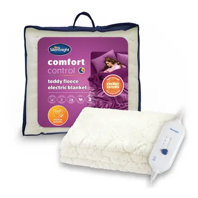 Silentnight Teddy Fleece Electric Blanket King ? Heating Underblanket with Heat Settings, Easy F