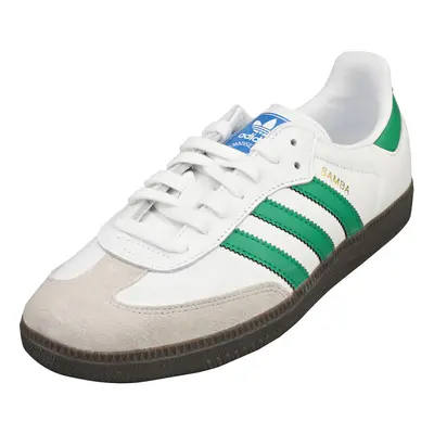 adidas Samba Og Mens Casual Trainers in White Green - 12.5 UK