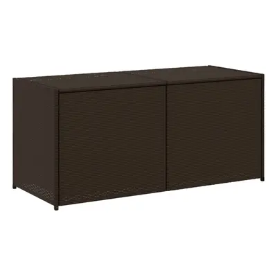 (brown, x x cm) vidaXL Garden Storage Box Bench Container Chest Shed Blanket Box Poly Rattan