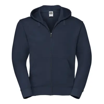 (3XL, French Navy) Russell Mens Authentic Full Zip Hooded Sweatshirt / Hoodie