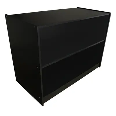 Retail Shop Counter Till Block Display Storage Cabinet Shelves Black A1200