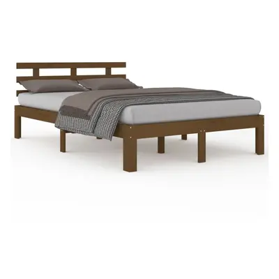 (honey brown, x cm) vidaXL Bed Frame Home Wooden Bedroom Bedstead Platform Bed Base Solid Wood