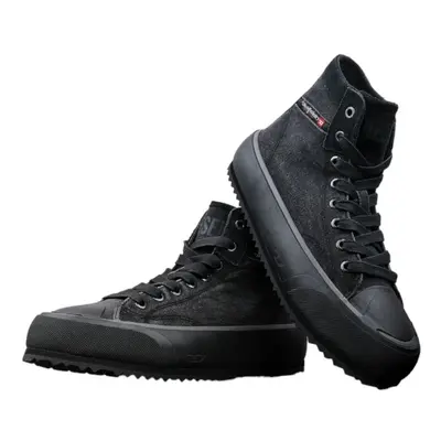 (EU 41) Diesel S-Principia-Mid H1645 Mens Canvas Shoes High Top Lifestyle Trainers Black