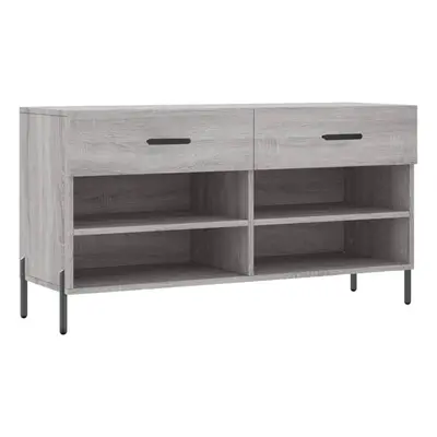 (grey sonoma) vidaXL Shoe Bench Shoe Storage Cabinet Shoe Rack Brown Oak Engineered Wood