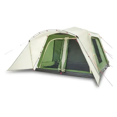 vidaXL Family Tent with Porch 9-Person Picnic Camping Tent Green Quick Release