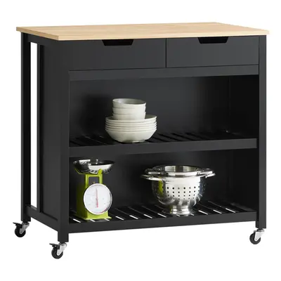 SoBuyÂ® FKW74-SCH, Kitchen Storage Trolley Breakfast Dining Bar Table