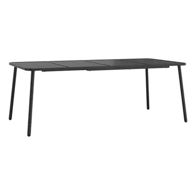 (200 x x cm) vidaXL Garden Table Outdoor Table Patio Dining Coffee Table Anthracite Steel