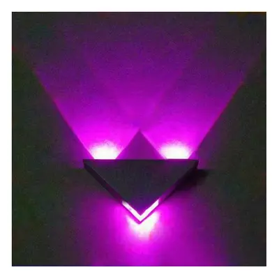 (Purple) Modern High Power 3W LED Triangle Decoration Wall Light Sconce Spot