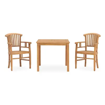 vidaXL Solid Teak Wood Garden Dining Set Piece Table and Chairs Outdoor