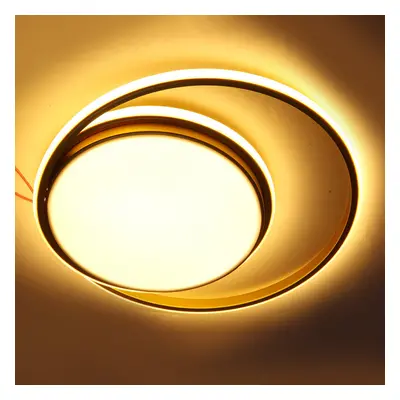 (Warm Light) 38W 45*5CM AC175-265V LED Ceiling Light Fixture Gold Ring Modern Home Living Room D