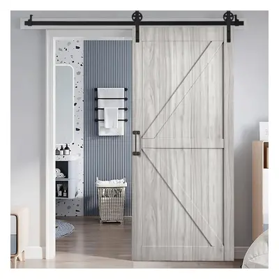 Farmhouse Style Wooden Barn Door with Sliding Kit