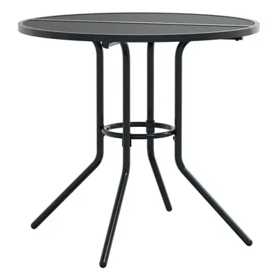 (80 x 72.5 cm) vidaXL Patio Table Garden Outdoor Table Round Anthracite Powder-coated Steel