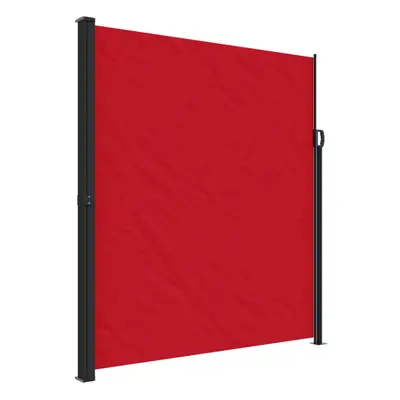 vidaXL Retractable Side Awning Outdoor Privacy Screen Shade Red 220x600 cm