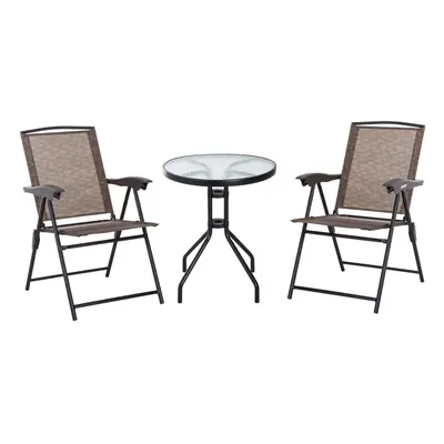 3pc Outsunny Bistro Furniture Set | Outdoor Table & Chairs