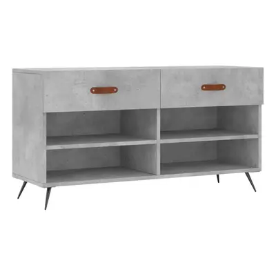 (concrete grey) vidaXL Shoe Bench Shoe Shelf Hallway Shoe Storage Cabinet Engineered Wood