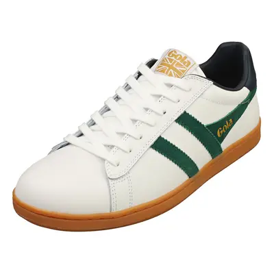 (8) Gola Equipe Ii Mens Casual Trainers in White Green