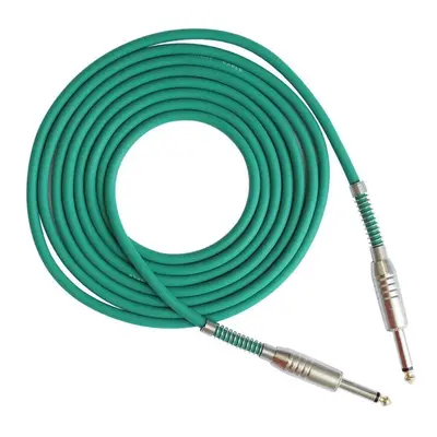 (Green) 3m Guitar Cable 6.5mm Jack Audio Cable for Guitar Mixer Amplifier Bass