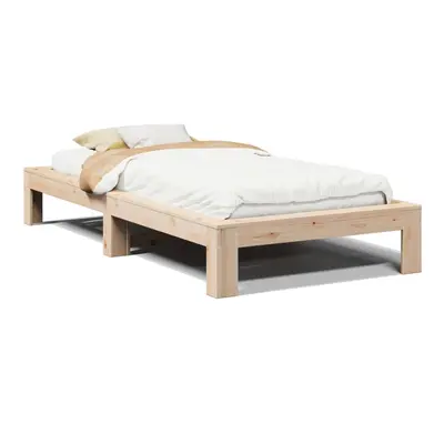 vidaXL Bed Frame without Mattress Bed Base Bedstead 100x200 cm Solid Wood Pine