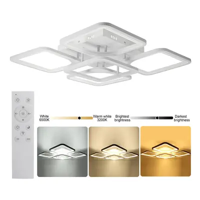 (Stepless dimming with remote control) 4300LM LED Ceiling Lamp 5Pcs Cube Living Room Bedroom Pen