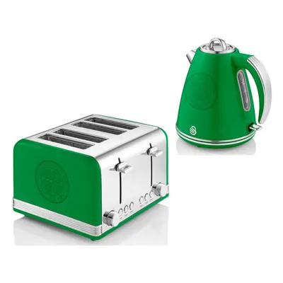 Swan Retro Celtic FC Jug Kettle & Slice Toaster in Green