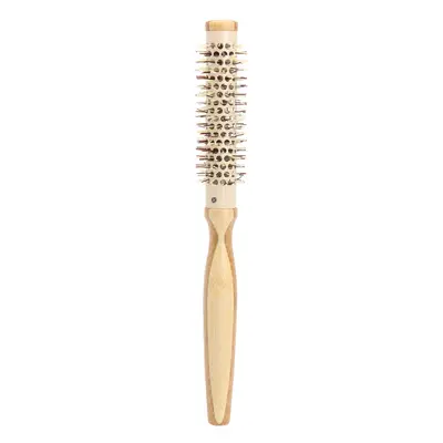 (02#) Pro Round Brush Curly Hair Roller Brush Natural Wood Hairbrush Comb Salon Tools