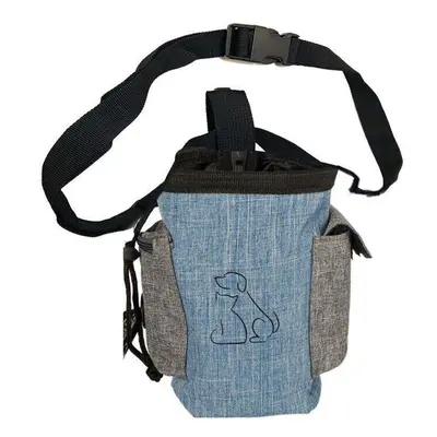 (Blue) Hand Free Pet Training Pouch Reward Dog Food Bag