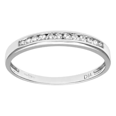 (N) Jewelco London 9ct White Gold Diamond Eternity Ring