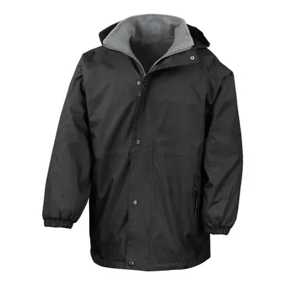 (2XL, Black/Grey) Result Mens Reversible StormDri 4,000 Waterproof Windproof Anti Pilling Fleece