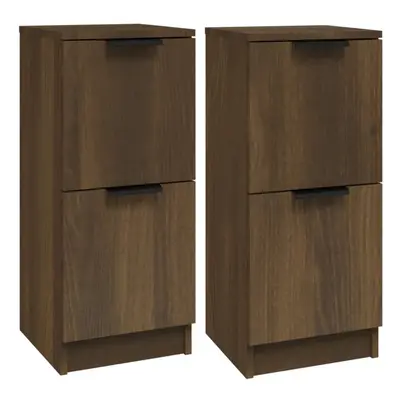 (Brown oak, 2) vidaXL Sideboards Cupboard Storage Cabinet Home Organiser Engineered Wood