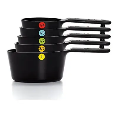 OXO Good Grips Plastic Measuring Cups, 6-Piece, Black