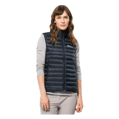 (L, Night Blue) Jack Wolfskin Womens Pack And Go Down Sleeveless Waterproof Gilet