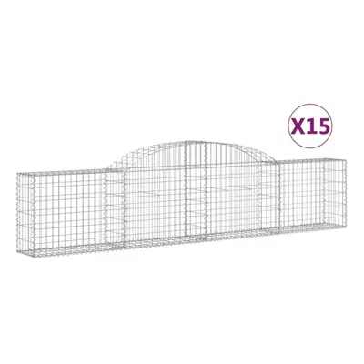 (300 x x 60/80 cm/ pcs) vidaXL Arched Gabion Basket Stone Basket Gabion Retaining Wall Galvanise