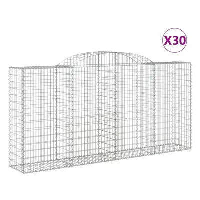 (300 x x 140/160 cm/ pcs) vidaXL Arched Gabion Basket Stone Basket Gabion Retaining Wall Galvani