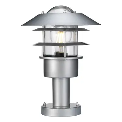 Outdoor IP44 Bulb Wall Ground Pedestal Light SS / Silver LED E27 60W