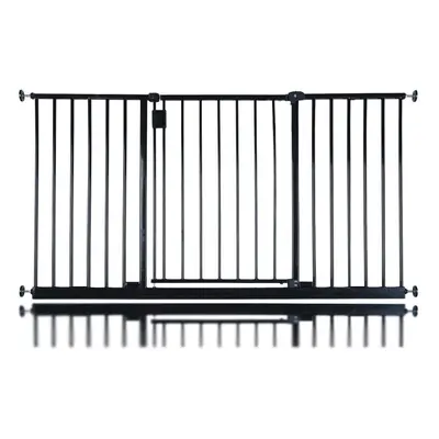 (Black, 140.4cm - 146.4cm) Safetots Extra Wide Hallway Baby Gate