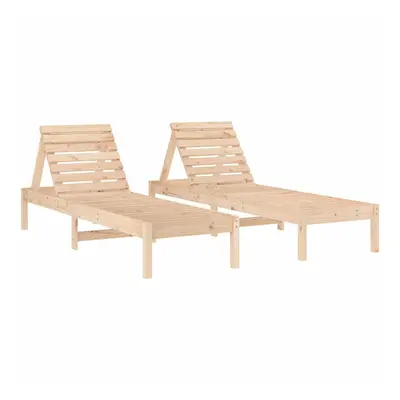 (natural pine, pcs) vidaXL Sun Loungers Sun Bed Outdoor Lounge Bed Garden Day Bed Solid Wood Pin