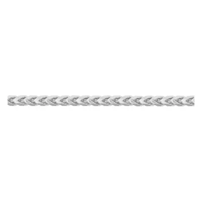 (22) Jewelco London Unisex Rhodium Plated Sterling Silver Square 3D Curb Franco 3.5mm Chain Neck