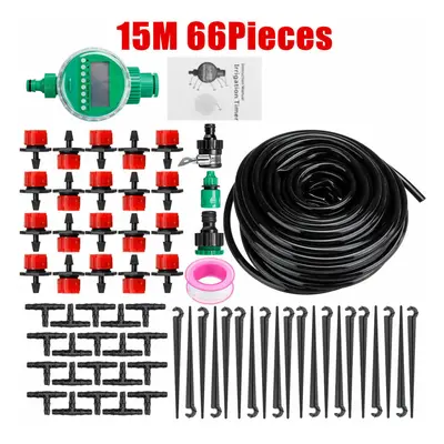 (66pcs) 15/20/25/30m DIY Irrigation System Water Timer Auto Plant Watering Micro Drip Garden Wat