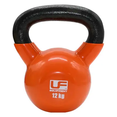 12KG Cast Iron Kettlebell - Podwer Coated & Dipped - Kettle Bell Metal Swing