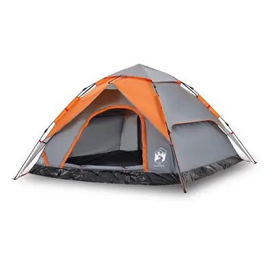 (Grey and orange, x x cm) vidaXL Camping Tent Dome Tent Lightweight Tent Blackout Fabric Quick R