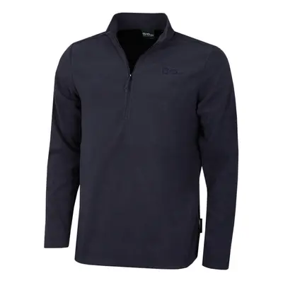 (S, Night Blue) Jack Wolfskin Mens Taunus Half Zip Breathable Fleece Pullover Sweater