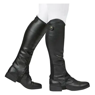 (XL, Black) Dublin Adults Unisex Fusion Leather Half Chaps